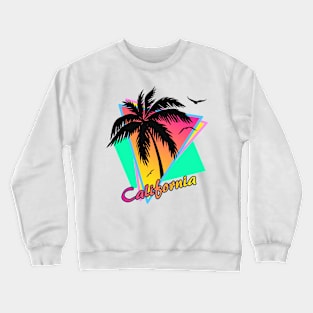 California Cool 80s Sunset Crewneck Sweatshirt